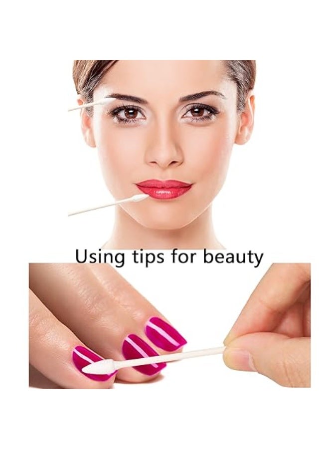 500 Pcs Cotton Swabs Cotton Tipped Applicator Double Tips with Cardboard Handles (Pointed and Spiral Head)  - Image 3