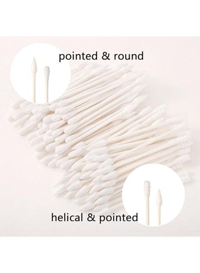 500 Pcs Cotton Swabs Cotton Tipped Applicator Double Tips with Cardboard Handles (Pointed and Spiral Head)  - Image 1