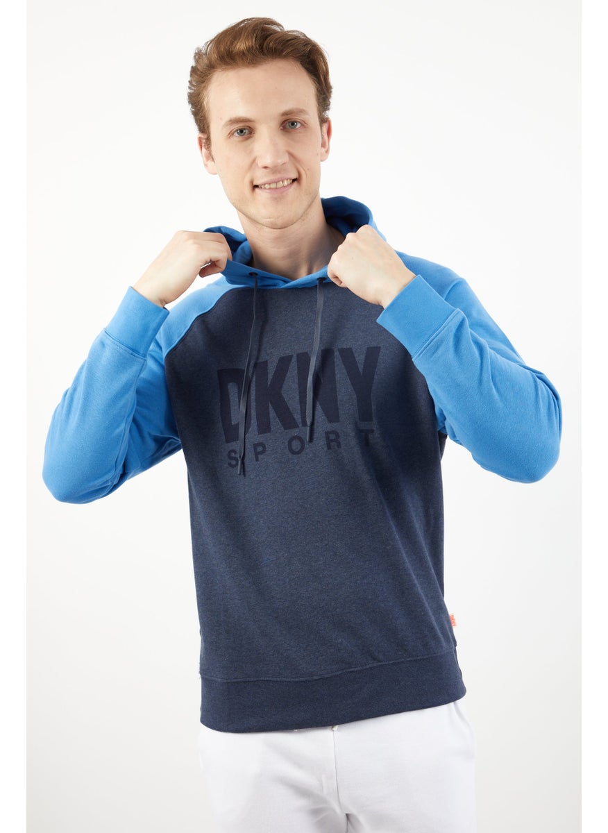 DKNY Sport Men Sportswear Fit Long Sleeves Outdoor Hoodies, Blue  - Image 1