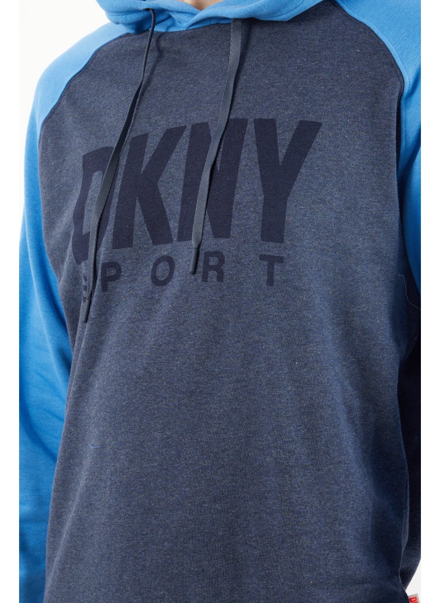 DKNY Sport Men Sportswear Fit Long Sleeves Outdoor Hoodies, Blue  - Image 3