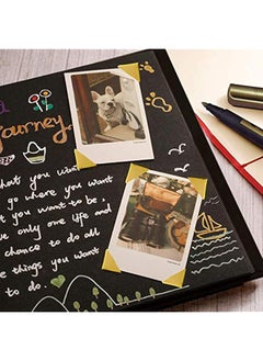 دلفينو ألبوم صور DIY مقاس 8 × 8 بوصة مع فتحة للصور، 60 صفحة، كتاب ضيوف الزفاف، الذكرى السنوية، حفل استقبال الطفل، كتاب ذكريات السفر، زوايا الصور السوداء متضمنة  - Image 4