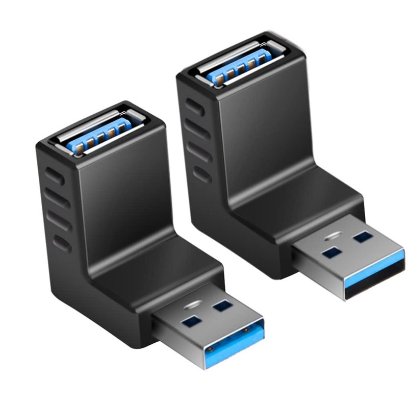 Oxsubor USB 3.0 Adapter 90 Degree Male to Female Combo Vertical Up and Down Angle Coupler Connector - Image 1