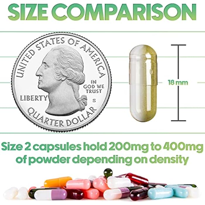 XPRS Nutra Size 2 Empty Capsules - 500 Clear Empty Vegan Capsules - Vegetarian Pill - Do-It-Yourself Vegetable Caps Filling for Supplements and Vitamins - Veggie Pills - Image 3