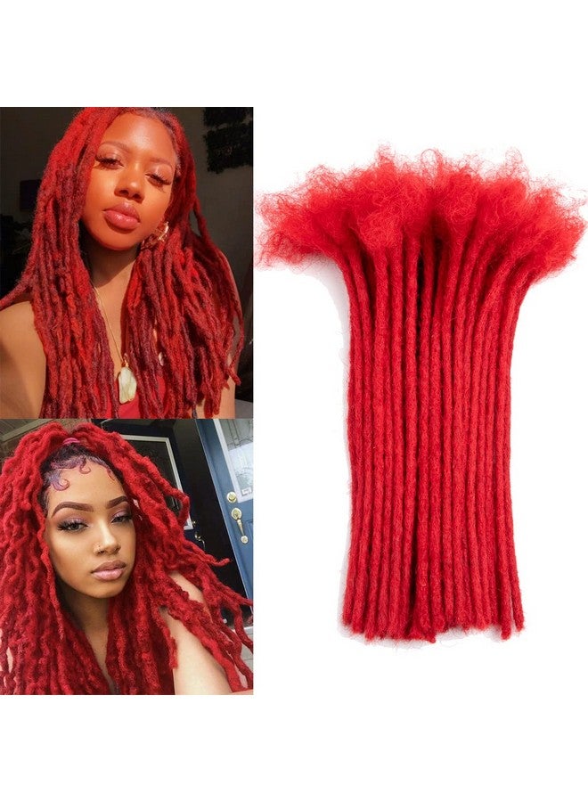 JIAJIA Teresa Small 100% Human Hair Dreadlock Extensions For Men/Women/Kids 0.4Cm Width Full Handmade Permanent Dread Locs Human Hair Can Be Dyed And Bleachedfrom Jiajia Hair(8 Inch10Strandsred Color) - Image 1