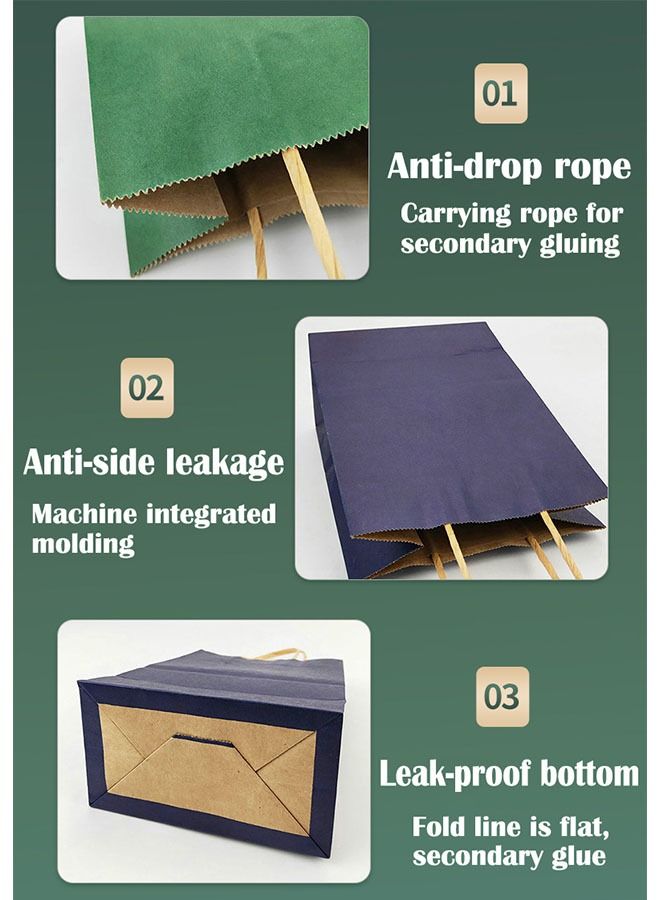 ZCM-HAPPY 24 Pcs Kraft Paper Gift Bag Set - Image 2