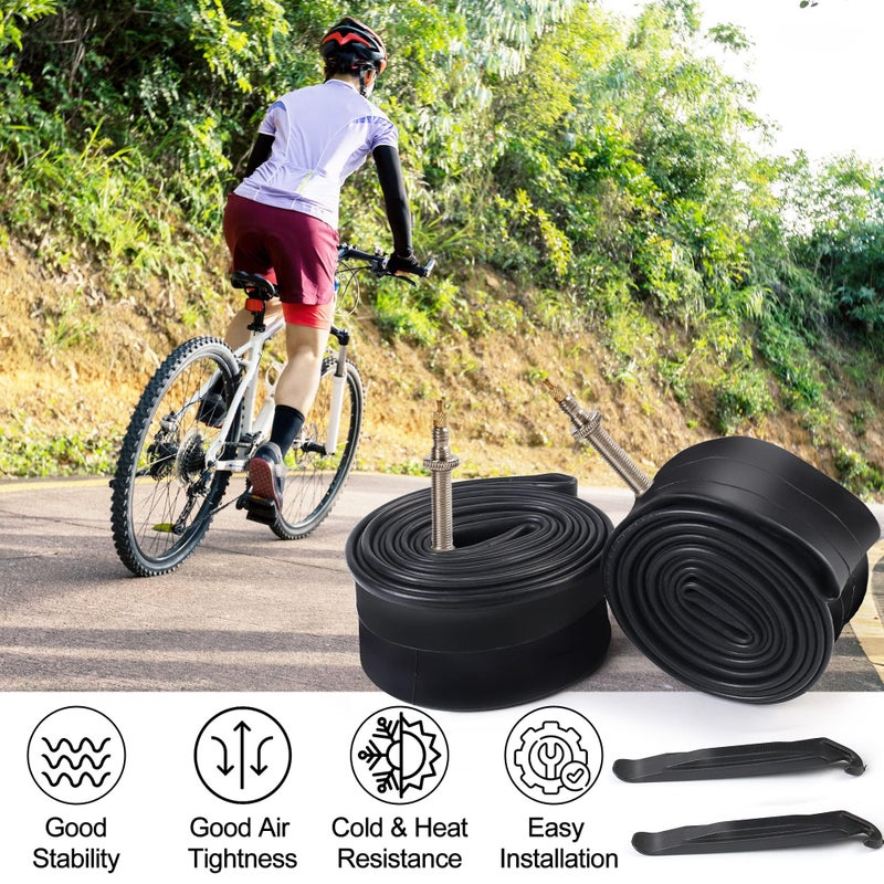 LotFancy 700x23c/25c Bike Tubes, 42mm Presta Valve, 2 Pcs 700x25c 700x23c 23-622 25-622 Road Bike Tubes - Image 5