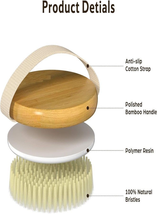 KERMIS Body Brush for Wet or Dry Brushing - Gentle Exfoliating for Softer, Glowing Skin - Get Rid of Your Cellulite and Dry Skin, Improve Your Circulation - Gentle Massage Nodes - Image 3