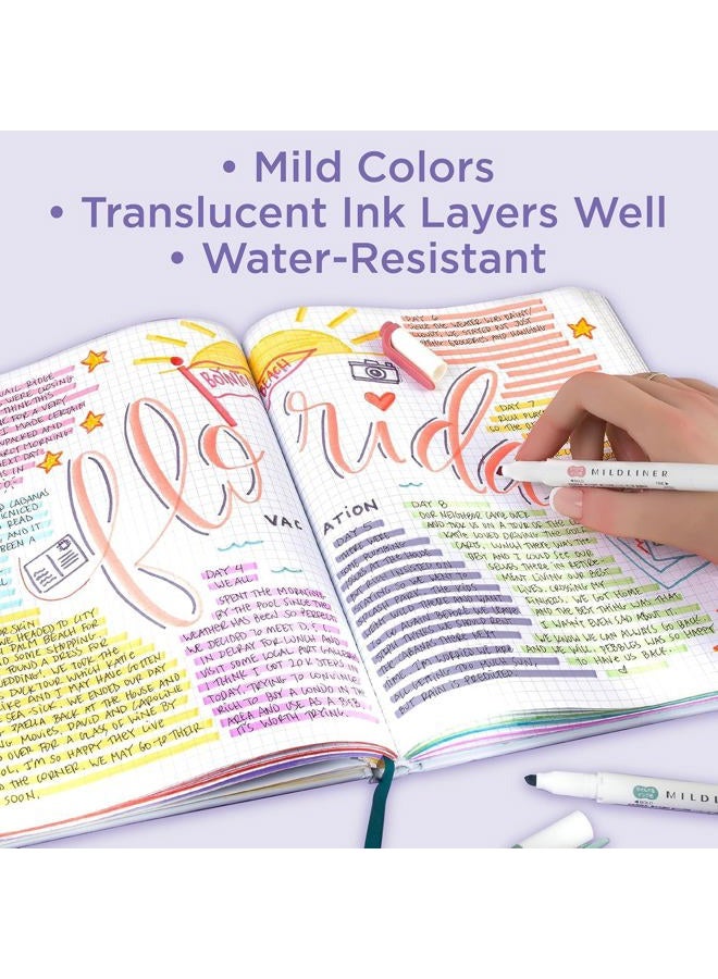 Zebra Pen مجموعة أقلام تمييز مزدوجة الطرف، رؤوس عريضة ورفيعة، ألوان حبر متنوعة، 25 قطعة (78525) - Image 4