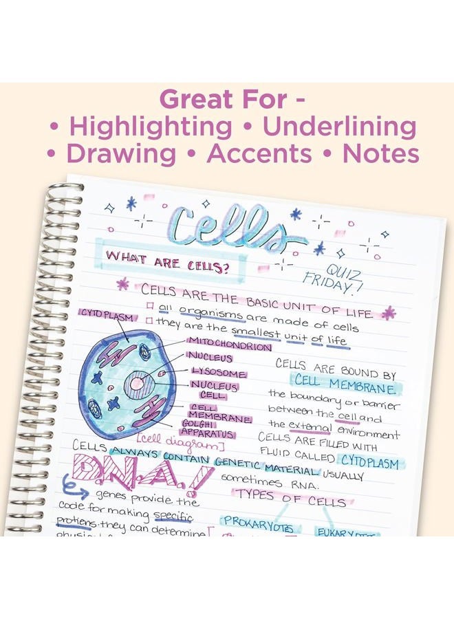 Zebra Pen مجموعة أقلام تمييز مزدوجة الطرف، رؤوس عريضة ورفيعة، ألوان حبر متنوعة، 25 قطعة (78525) - Image 5