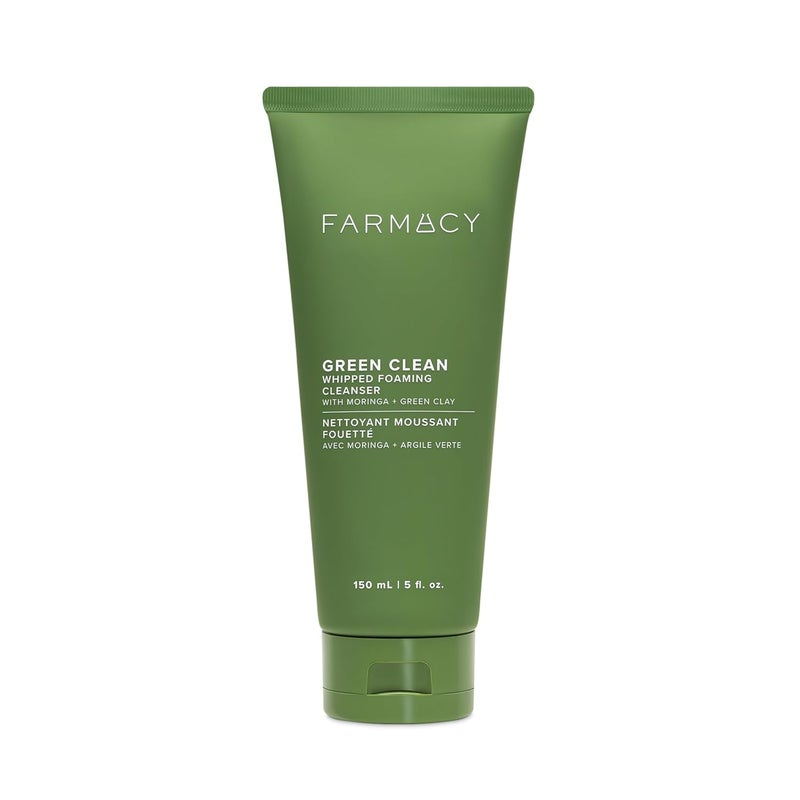 Farmacy Foaming Face Wash for Oily Skin  Whipped Greens OilFree Gentle Facial Cleanser  Exfoliator  Infused with Green Clay to Remove Impurities Control Oil  Maintain Skin Hydration 5 fl oz