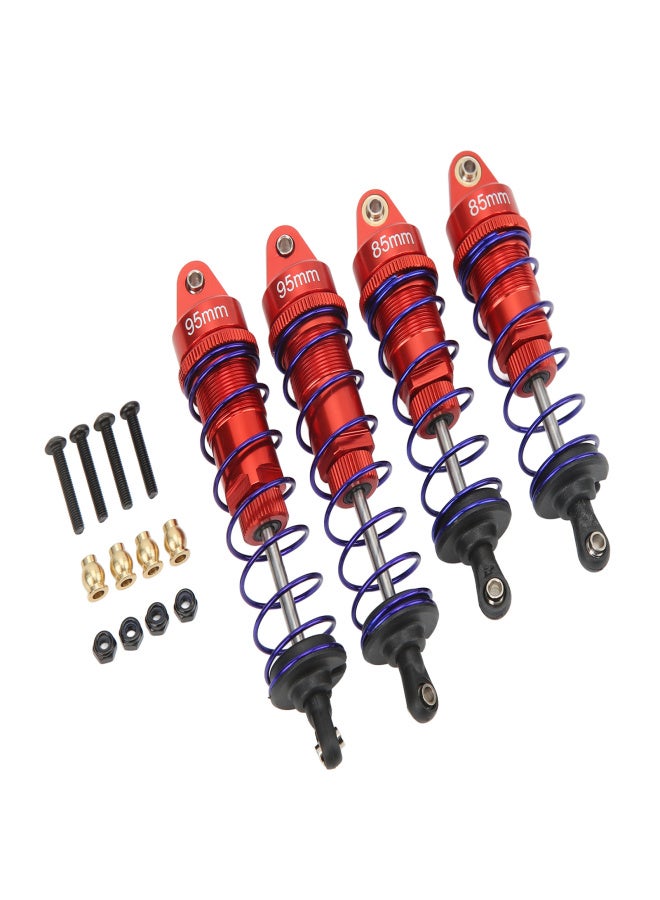 RC Shock Absorber Front Rear Aluminum Alloy Upgrade Parts RC Spring Damper for HSP for Traxxas 1/10 RC Car Red - Image 1