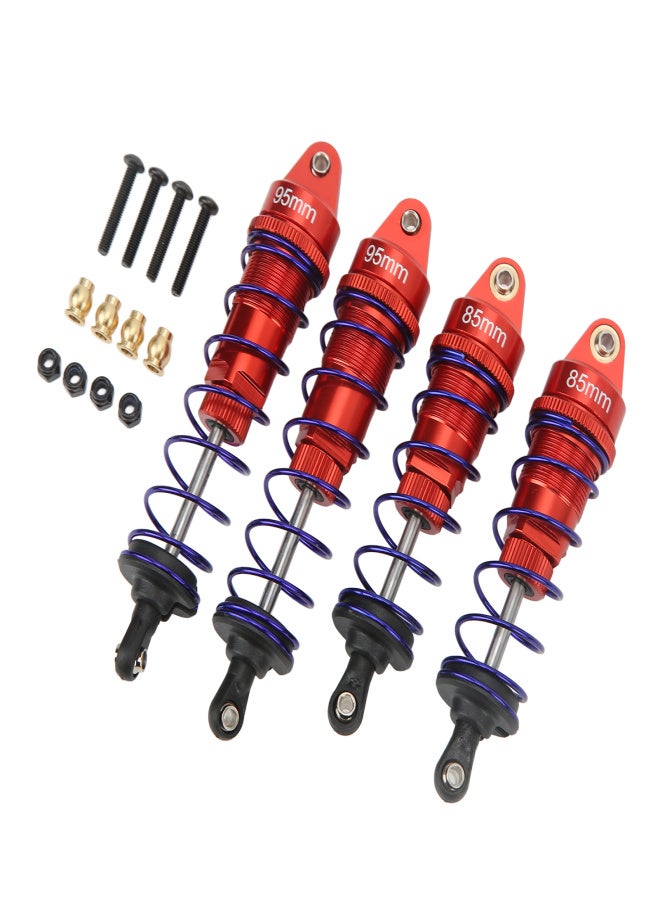 RC Shock Absorber Front Rear Aluminum Alloy Upgrade Parts RC Spring Damper for HSP for Traxxas 1/10 RC Car Red - Image 2