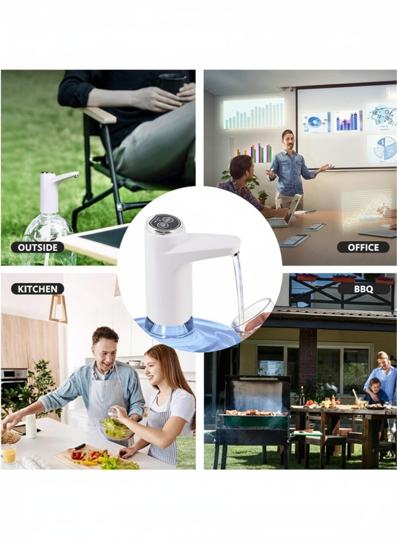 vexa pro Rechargeable Water Bottle Pump USB Charging Automatic Universal Wireless Smart Portable Drinking Water Dispenser Pump for 3 to 5 Gallon Bottle - Image 2