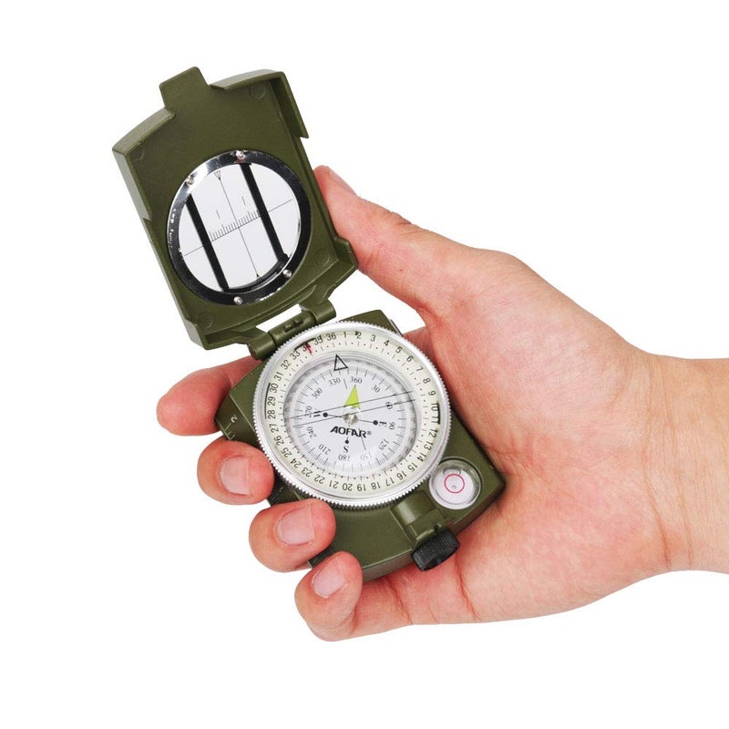 AOFAR Military Compass AF-4580 Lensatic Sighting Navigation, Waterproof and Shakeproof with Map Measurer Distance Calculator, Pouch for Camping, Hiking, Hunting, Backpacking (Camo) - Image 4