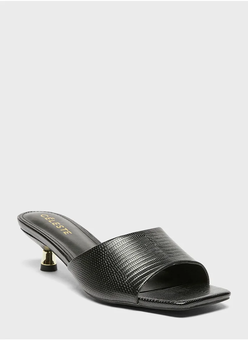 Celeste Single Strap Mid Heel  Sandals