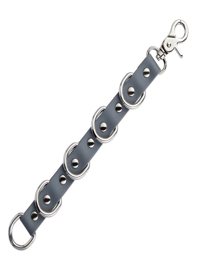 DISCPETSEC Dog Grooming Loop Extension Strap with 5 D-Rings – 3/4 Inch Wide Waterproof PVC Connector Strap for Pet Safety, Grooming Tables & Bathing (Gray, 11 inch (5 D-Ring)) - Image 1