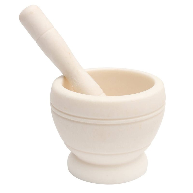 Raitron Resin Pestle & Mortar Set Garlic Herb Spice Mixing Grinder Crusher Kitchen Bowl Smashing Tools-Wood Grain - Image 5
