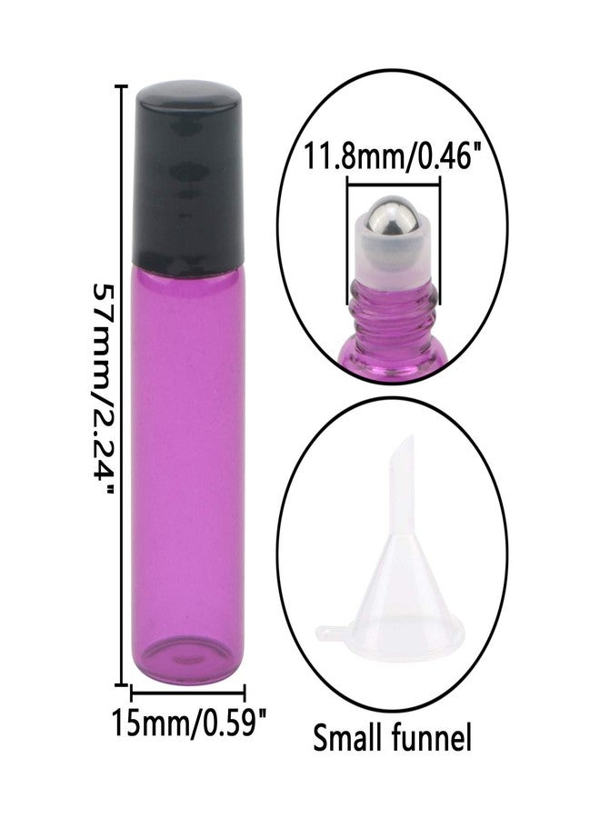 JIUWU 15 Pack Rose Red 5ml Essential Oils Roller Bottles Refillable Stainless Steel Roller Balls Glass Vials Sample Beauty Bottles for Aromatherapy Travel ((1 Tool, 2 Funnels) - Image 2