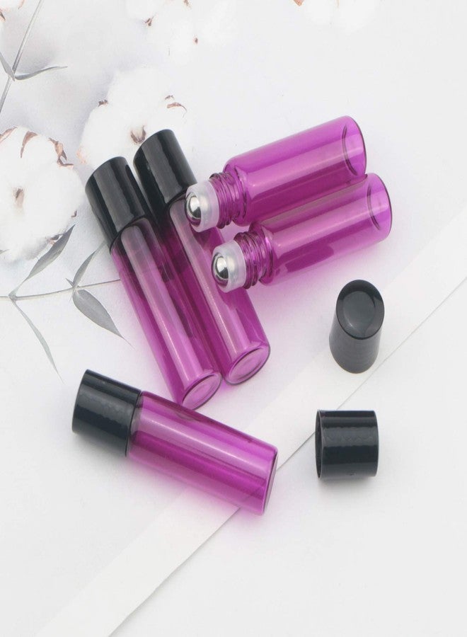 JIUWU 15 Pack Rose Red 5ml Essential Oils Roller Bottles Refillable Stainless Steel Roller Balls Glass Vials Sample Beauty Bottles for Aromatherapy Travel ((1 Tool, 2 Funnels) - Image 5