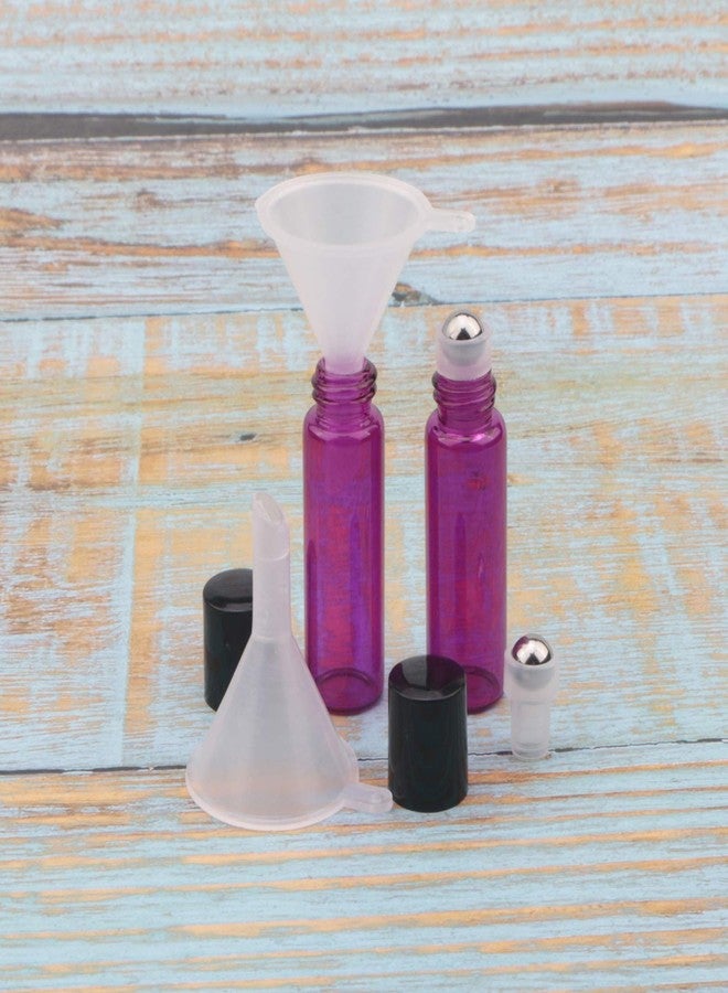 JIUWU 15 Pack Rose Red 5ml Essential Oils Roller Bottles Refillable Stainless Steel Roller Balls Glass Vials Sample Beauty Bottles for Aromatherapy Travel ((1 Tool, 2 Funnels) - Image 3