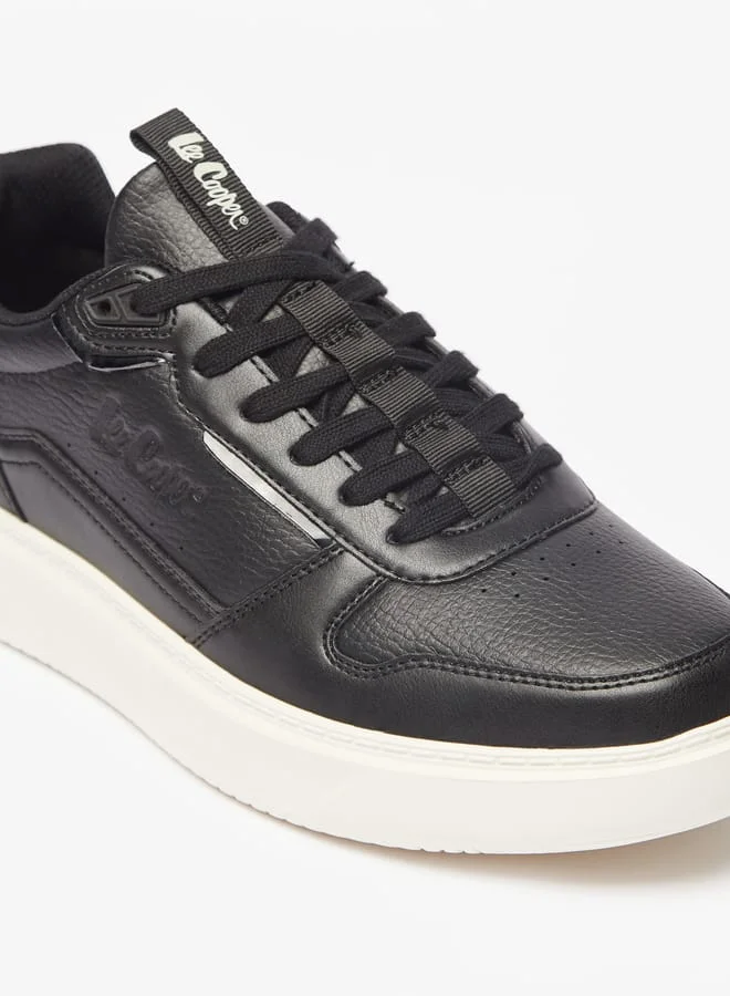 لي كوبر Mens Colourblock Sneakers With Lace-Up Closure