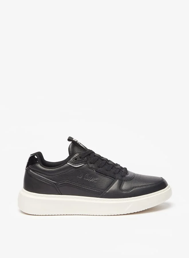 لي كوبر Mens Colourblock Sneakers With Lace-Up Closure