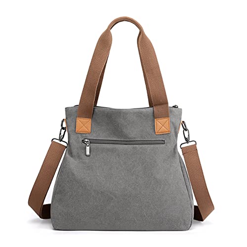 SNUG STAR MUTC New Canvas Handbag Multi-Color Striped Lattice Cross Body Shoulder Purse Bag Tote-Handbag for Women (Multi Color Grey) - Image 2