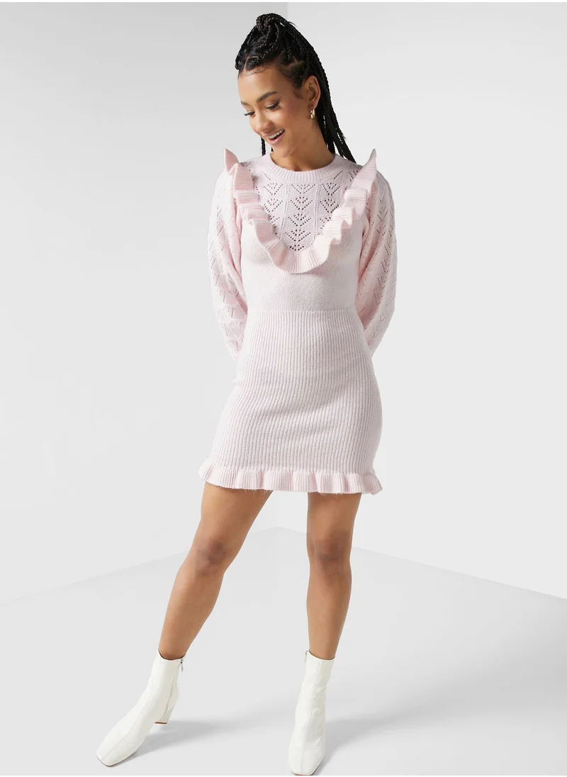 Miss Selfridge Ruffle Detail Dress