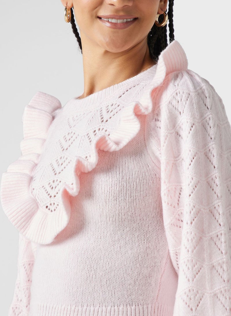Miss Selfridge Ruffled Knit Dress - Image 3