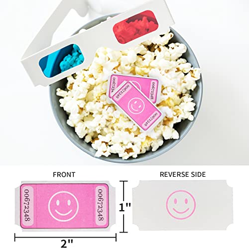 L LIKED Smile Raffle Tickets Roll,Each Tickets 1''x2'',for Events, Entry, Class Reward, Fundraiser & Prizes,1000 Tickets Per Roll -Pink - Image 4