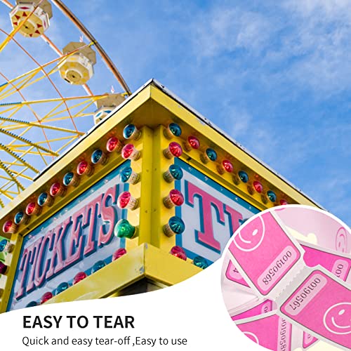 L LIKED Smile Raffle Tickets Roll,Each Tickets 1''x2'',for Events, Entry, Class Reward, Fundraiser & Prizes,1000 Tickets Per Roll -Pink - Image 5