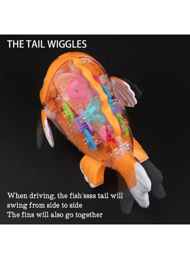 Electric Clown Fish Shaking Fish Toy (1 Box), Walking Fish with Light Music Toy, Cute Funny Sensory Toy - Image 5