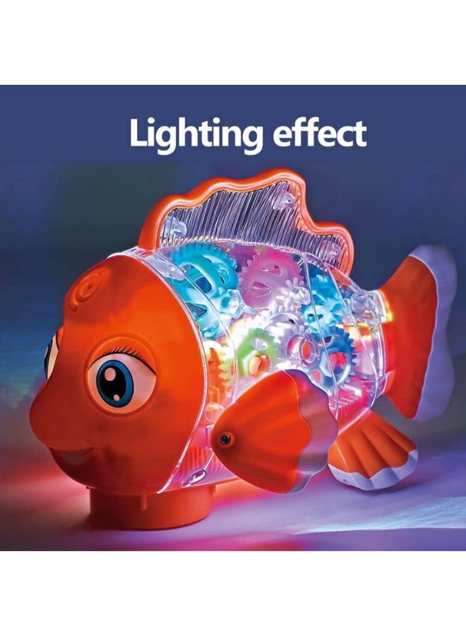 Electric Clown Fish Shaking Fish Toy (1 Box), Walking Fish with Light Music Toy, Cute Funny Sensory Toy - Image 4