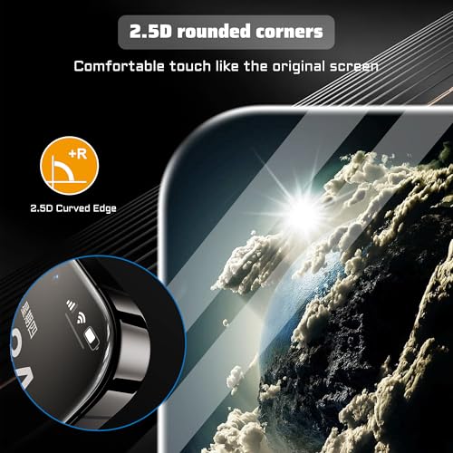 Fhyeugfy [2+2 Pack ] for OnePlus Pad 3 Screen Protector with Camera Lens Protector,Tempered Glass Film,HD Clear,Anti-Scratch,Bubble Free - Image 2