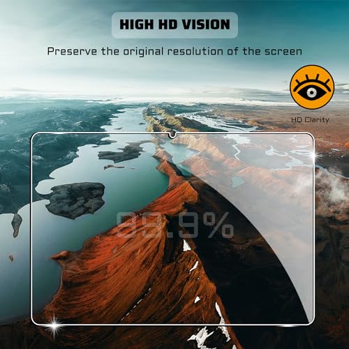 Fhyeugfy [2+2 Pack ] for OnePlus Pad 3 Screen Protector with Camera Lens Protector,Tempered Glass Film,HD Clear,Anti-Scratch,Bubble Free - Image 3