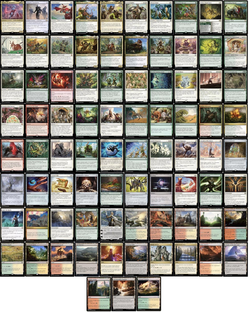MTG Decks & More Elite Commander Rabbit Deck Baylen The Haymaker Naya Green Red White EDH cEDH 100 Card Custom MTG Deck Very Strong - Image 3