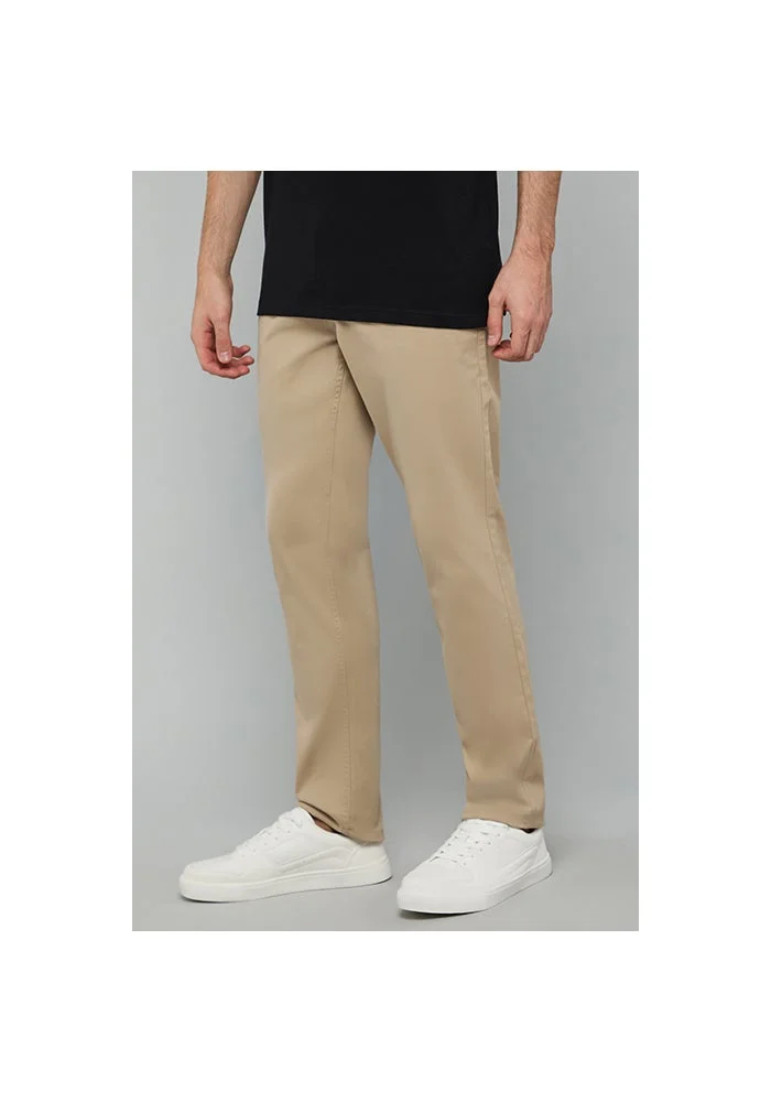 R&b  Solid Slim Fit Pants with Button Closure for Men | Best Price UAE