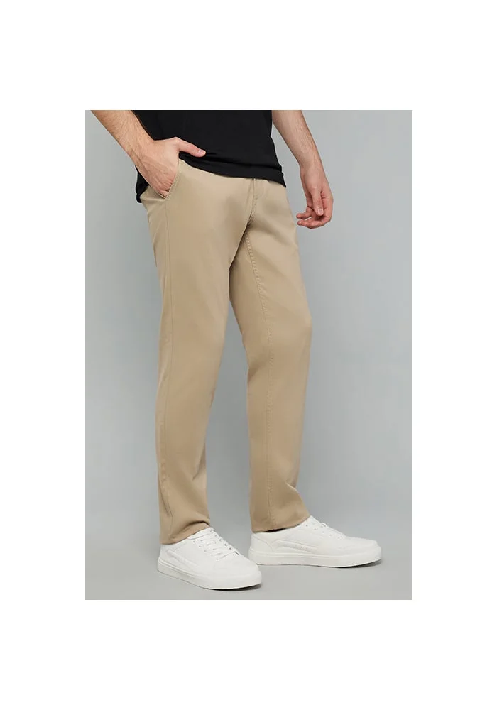 R&b  Solid Slim Fit Pants with Button Closure for Men | Best Price UAE