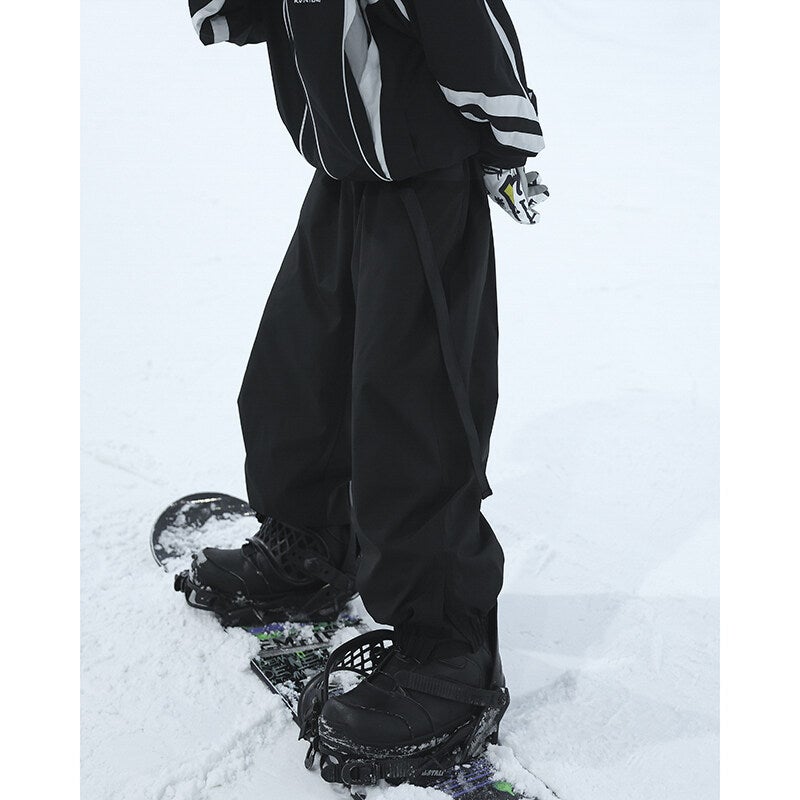 Fleece-Lined Liner Waterproof Ski Pants Men'S Winter Thickened Outdoor Sports Assault Pants Fashion Brand American Casual Toe Pants - Image 3