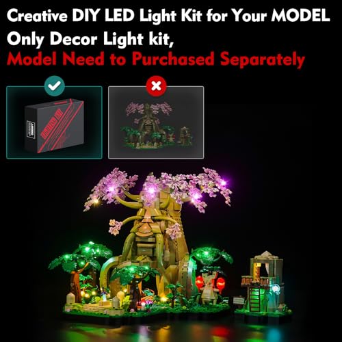 LocoLee LED Light Kit Compatible with Lego Great Deku Tree 2in1 77092 Creative Lighting Set Accessories Compatible with Lego 77092 Great Deku Tree No Models Only Light Standard Version - Image 5