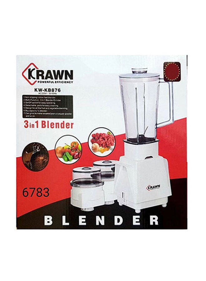 كراون خلاط بسعة 3 في 1 1.0 L 350.0 W KW-KB876 أبيض - Image 1