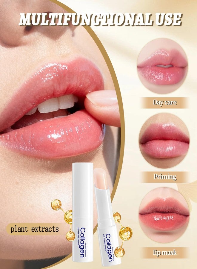 LYSdefeu Collagen Lip Balm Set, 5Pcs Moisturizing Hydrating Lip Balm, Dry Lips Care Lip Moisturizer, Nourishing Vegan Lip Primer for Lipstick, Lightweight & Non-Sticky,Thanksgiving Lip Care Gift Kit for Women - Image 5