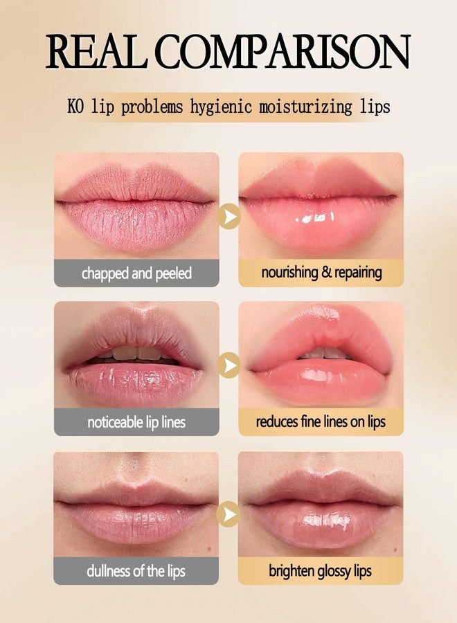 LYSdefeu Collagen Lip Balm Set, 5Pcs Moisturizing Hydrating Lip Balm, Dry Lips Care Lip Moisturizer, Nourishing Vegan Lip Primer for Lipstick, Lightweight & Non-Sticky,Thanksgiving Lip Care Gift Kit for Women - Image 3