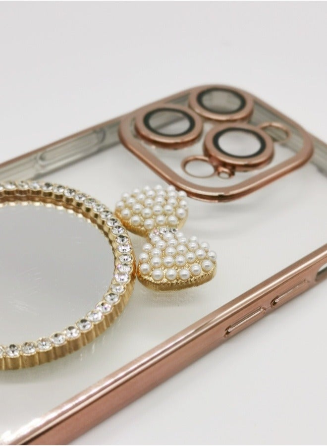 iPhone 13 Pro Glitter crystal Case: Luxury Shockproof Cover with Built-in Mirror | Trendy Protection - Image 4