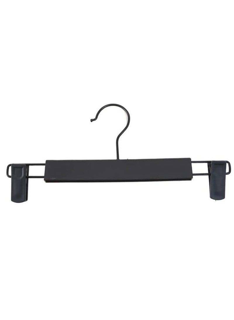 Nature Smile 20 Pack Black Suede Clip Hanger for Unfinished/Natural Trousers Skirts Suede Bottom Pants Hanger with 2 Adjustable Clips 360W - Hook  - Image 2
