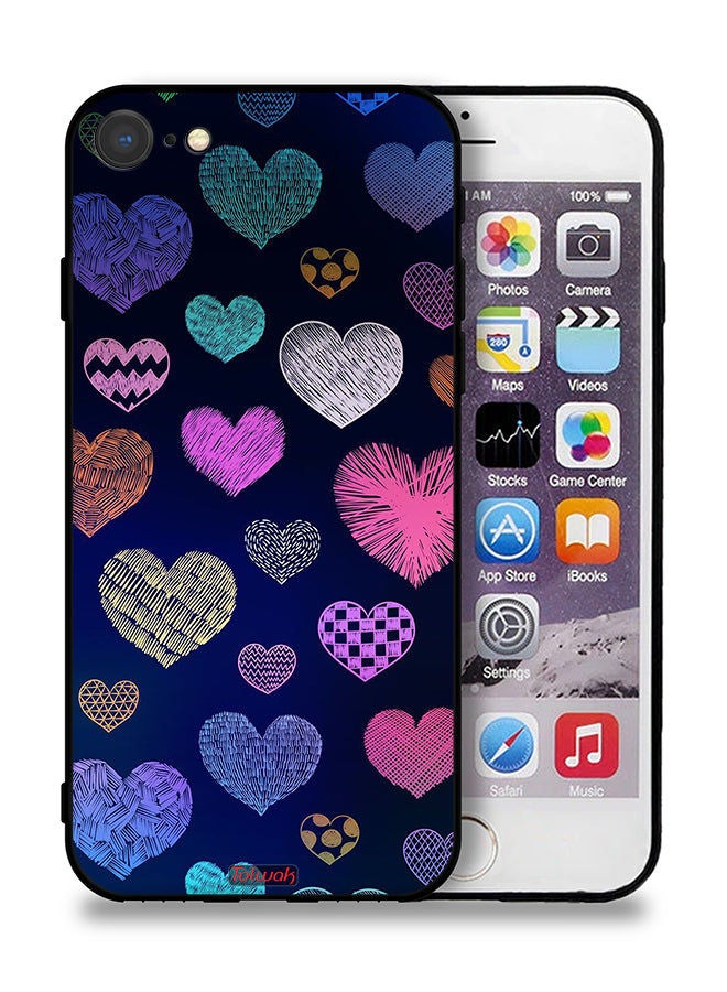 Tolwak Apple iPhone SE (2020) Protective Case Dhaga Hearts Pattern - Image 1