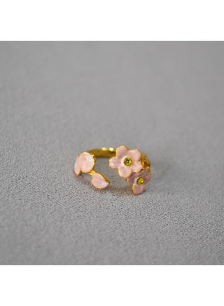 Pastoral Style Spring And Summer New Pink Drop Glaze Enamel Cherry Blossom Sweet Opening Adjustable Ring Finger Ring - pzsku/Z0272C007D49C85201CC5Z/45/_/1733233466/3153058e-8957-40d2-926d-056f15fbfde0