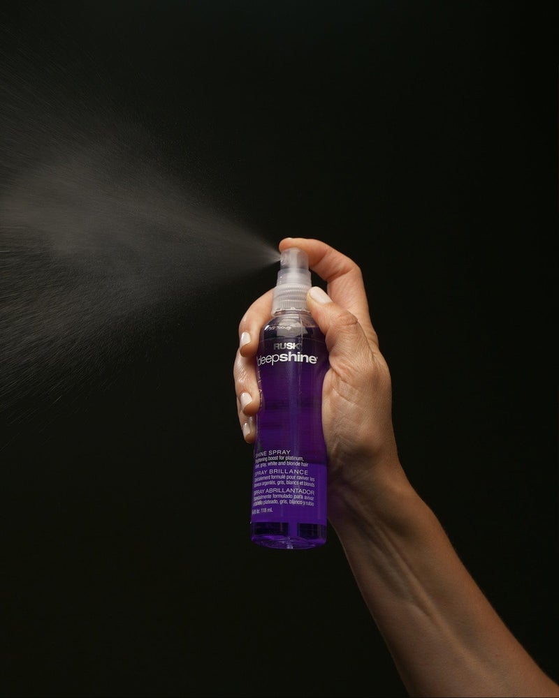 RUSK Deepshine PlatinumX Shine Spray, Shine Spray Creates Shine and Pairs Well with Heat Styling for a Glossy Finish, 4 oz. - Image 3