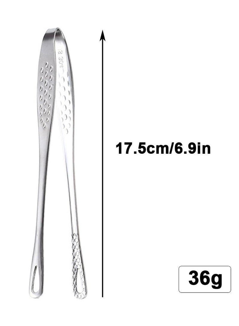 Excefore 3 Pcs Stainless Steel Grill Tongs Kitchen Food Tongs Cooking Tongs for Food Sweets Bread Cake Kitchen Wedding Party - Image 4