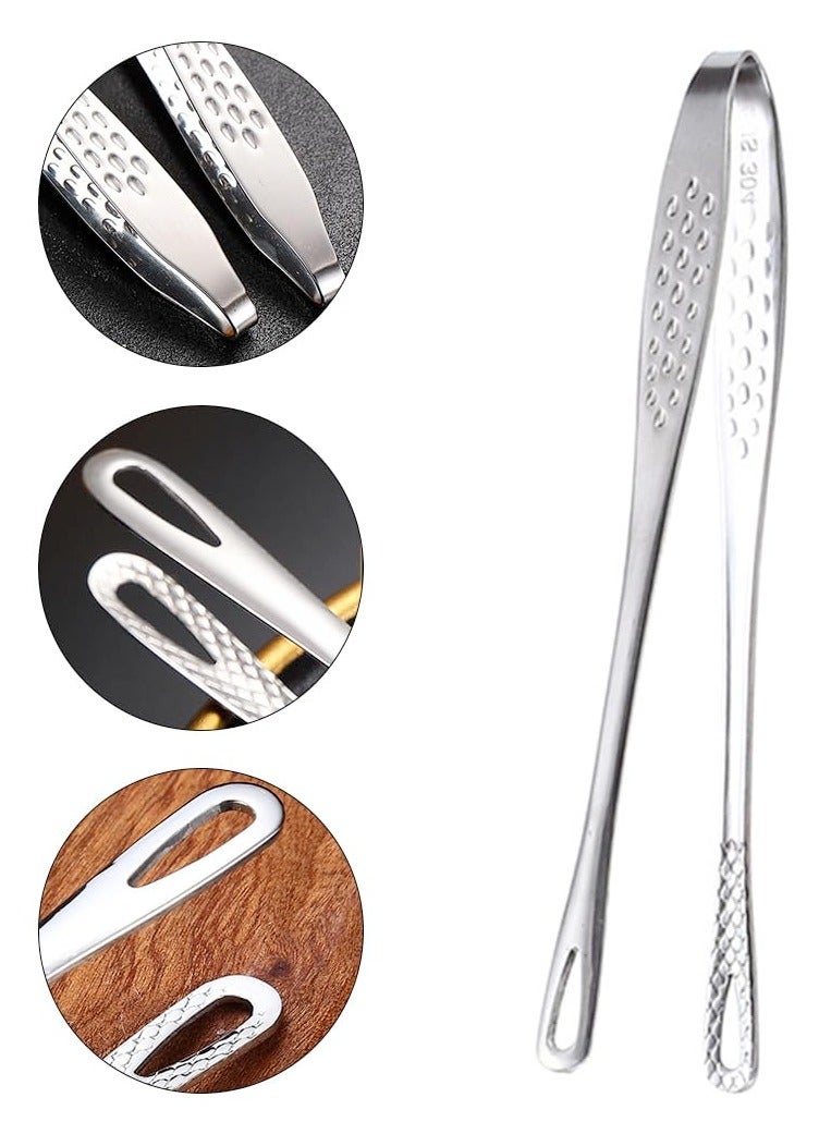 Excefore 3 Pcs Stainless Steel Grill Tongs Kitchen Food Tongs Cooking Tongs for Food Sweets Bread Cake Kitchen Wedding Party - Image 3